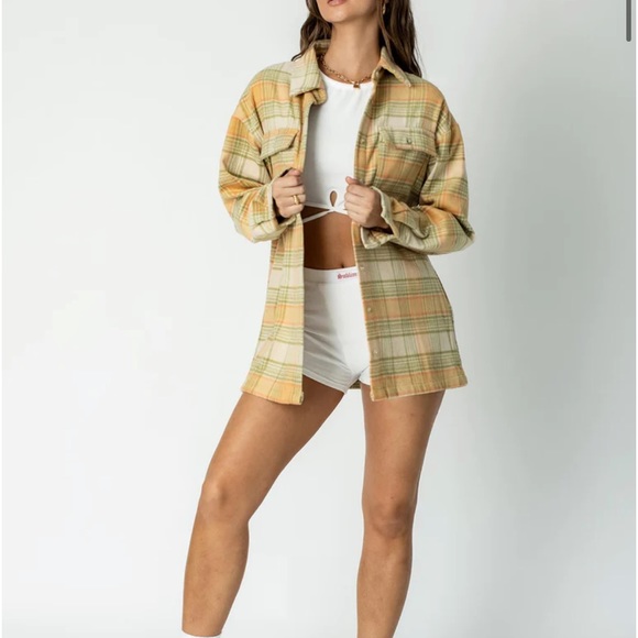 NWT Princess Polly Mila Shirt Orange Multi - Picture 2 of 7